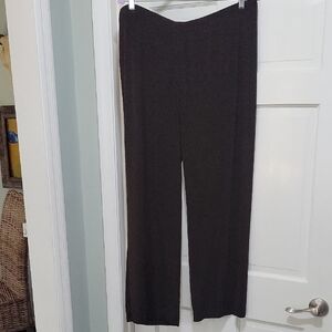 Chico's Travelers Collection Slinky Knit Pants, Womens XL Chocolate, Pull On